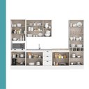 Ver imagem 2 de Cozinha Completa Milla Light Life 15 Portas 3 Gavetas MDF 340cm Branco
