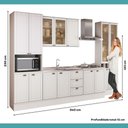 Ver imagem 6 de Cozinha Completa Milla Light Life 15 Portas 3 Gavetas MDF 340cm Branco