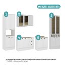 Ver imagem 4 de Cozinha Completa Milla Light Life 15 Portas 3 Gavetas MDF 340cm Branco
