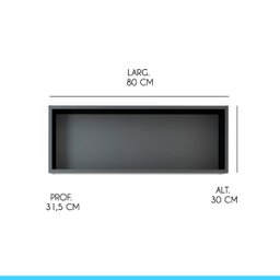 Cozinha Pequena Sabrina 280 Cm Armário Balcão Nicho MDP Preto Texturizado SAB04 - MENU - 6