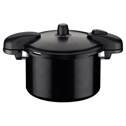 Panela de Pressão Valência Black Preto 24 Cm 7 L Tramontina