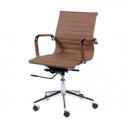 Ver imagem 2 de Kit 6 Cadeiras Escritório Diretor Esteirinha Rodízio Relax Corino 3301