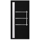 Ver imagem 1 de Porta de alumínio c/friso e visor lambril Preto "E" 210x85