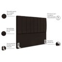 Ver imagem 3 de Cabeceira Estofada Queen Carla 160 Cm Suede Marrom