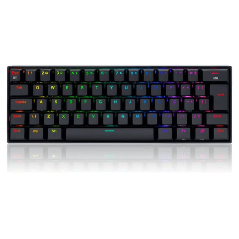 Teclado Mecânico Redragon Draconic Pro - Abnt2 - 60% - Switch Azul - Rgb - Preto- K530rgb-pro