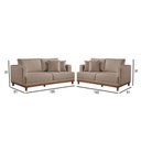 Ver imagem 3 de Conjunto Sofás 2 e 3 Lugares Estofados M-175 Veludo Martins Bege