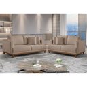 Ver imagem 2 de Conjunto Sofás 2 e 3 Lugares Estofados M-175 Veludo Martins Bege