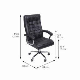 Kit 6 Cadeiras Escritório Presidente Ergonômica NR17 e Molas Office Oslo - 6