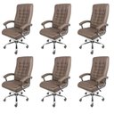 Ver imagem 1 de Kit 6 Cadeiras Escritório Presidente Ergonômica NR17 e Molas Office Oslo