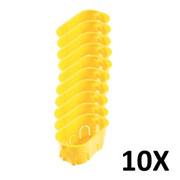 Kit 10 Caixa de Luz 4x2 Drywall Obras Amarela - 1