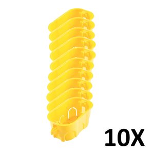 Kit 10 Caixa de Luz 4x2 Drywall Obras Amarela