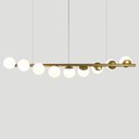 Ver imagem 5 de Lustre Pendente Figo Ouro - 9 Globos Esfera de Vidro Branco