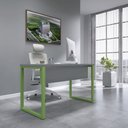 Ver imagem 1 de Mesa Madeira M1700/700P25TUB 170cm Industrial Grafito e Verde Miró Cinza