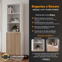 Ver imagem 2 de Estante Armario Organizador Multiuso Malmo 2 Portas Branco com Carvalho
