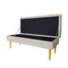 Banco Bau Jade 80cm Suede Bege - Lares Decor - 3