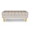 Banco Bau Jade 80cm Suede Bege - Lares Decor - 1