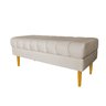 Banco Bau Jade 80cm Suede Bege - Lares Decor - 2
