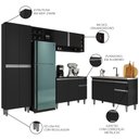 Ver imagem 4 de Cozinha Compacta Vanessa e Balcão Gabinete Com Pia Tatiane 120cm Preto - AJL Móveis