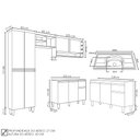 Ver imagem 5 de Cozinha Compacta Vanessa e Balcão Gabinete Com Pia Tatiane 120cm Preto - AJL Móveis