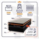 Ver imagem 2 de Cama Box Molas Ensacadas Sirius Solteiro 88x188 King House