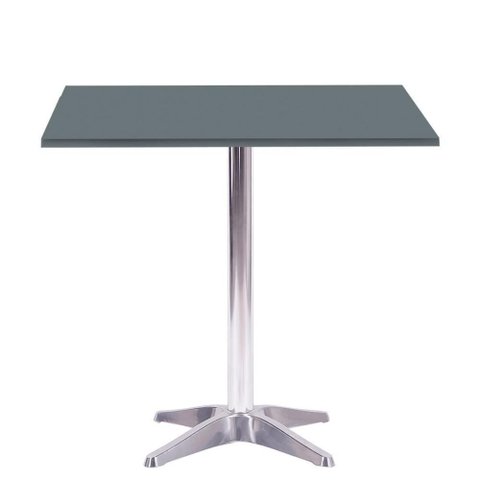 Mesa Delta em Alumínio 75 Cm (alt) Base em X Tampo Mdp Quadrado 80 Cm (larg) X 2,50 Cm (alt)