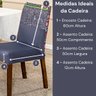 Kit de Capas de Cadeira Jantar Estampadas Ajustável com Elástico 10 Peças - Protetora Cozinha Malha  - 4