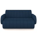 Ver imagem 3 de Sofá 2 Lugares Sala Living Orgânico 168cm Fávara K01 Veludo Azul Marinho - Lyam Decor