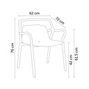 Ver imagem 2 de Conjunto 4 Poltronas Cadeira Jardim Litorânea Enjoy Rivatti
