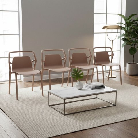 Conjunto 4 Poltronas Cadeira Jardim Litorânea Enjoy Rivatti