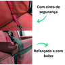 Assento Cadeirinha de Transporte Pet Carro Cachorro/gato com Cinto passeio/viagem - Vermelho - 5