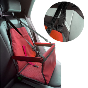 Assento Cadeirinha de Transporte Pet Carro Cachorro/gato com Cinto passeio/viagem - Vermelho