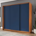 Ver imagem 1 de Guarda Roupa Casal com 3 Portas de Correr e 4 Gavetas 240828 Linha Porto Politorno Móveis