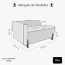 Ver imagem 6 de Divã Orgânico Chaise Curvo 2 Lugares Forma Orgânica Linho Trento