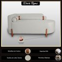 Ver imagem 2 de Divã Orgânico Chaise Curvo 2 Lugares Forma Orgânica Linho Trento