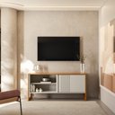 Ver imagem 2 de Rack Gold para Tv até 50 Polegadas Nature Off White Linea Brasil