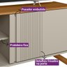 Rack Gold para Tv até 50 Polegadas Nature Off White Linea Brasil - 7