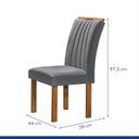 Ver imagem 3 de Mesa Kansas 100cm 4 Cadeiras Arizona Tampo Redondo Plus Vidro Off White