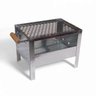 Mini Churrasqueira Portátil Inox Reforçada Plus Grelha 33x26 - 1