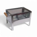 Ver imagem 1 de Mini Churrasqueira Portátil Inox Reforçada Plus Grelha 33x26