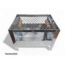 Ver imagem 5 de Mini Churrasqueira Portátil Inox Reforçada Plus Grelha 33x26
