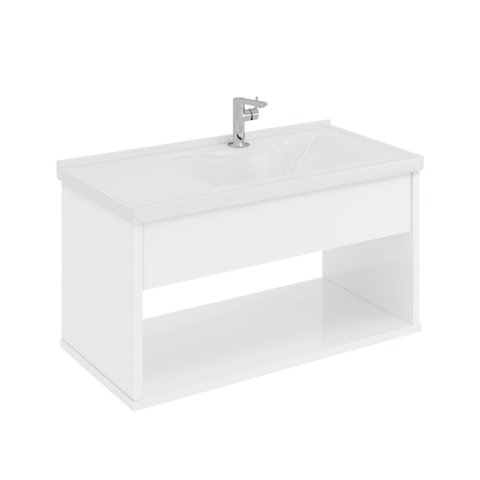 Gabinete Armário de Banheiro Encanto com Cuba Branco