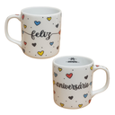 Ver imagem 4 de Kit Jogo 6 Canecas 300ml Feliz Aniversário - Porcelana