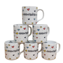 Ver imagem 1 de Kit Jogo 6 Canecas 300ml Feliz Aniversário - Porcelana