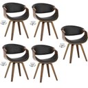 Ver imagem 1 de Kit com 5 Cadeiras Nicole Giratória para Sala de Jantar Preto