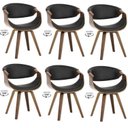 Ver imagem 1 de Kit com 6 Cadeiras Nicole Giratória para Sala de Jantar Preto