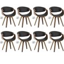 Ver imagem 1 de Kit com 8 Cadeiras Nicole Giratória para Sala de Jantar Preto