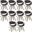 Ver imagem 1 de Kit com 10 Cadeiras Nicole Giratória para Sala de Jantar Preto