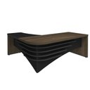 Ver imagem 4 de Kit 3 Peças com Mesa Diretor em L de Tamburato, Balcão com Gavetas e Prateleiras e Armário Multiuso