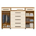 Ver mais imagens de Cômoda 7 Gavetas 2 Portas com Rodízios London