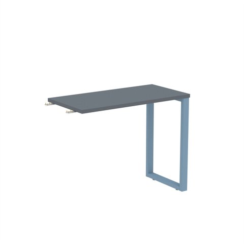 Mesa Complemento MCP90/45P25TUB 90cm Industrial Grafito e Azul Dali Cinza